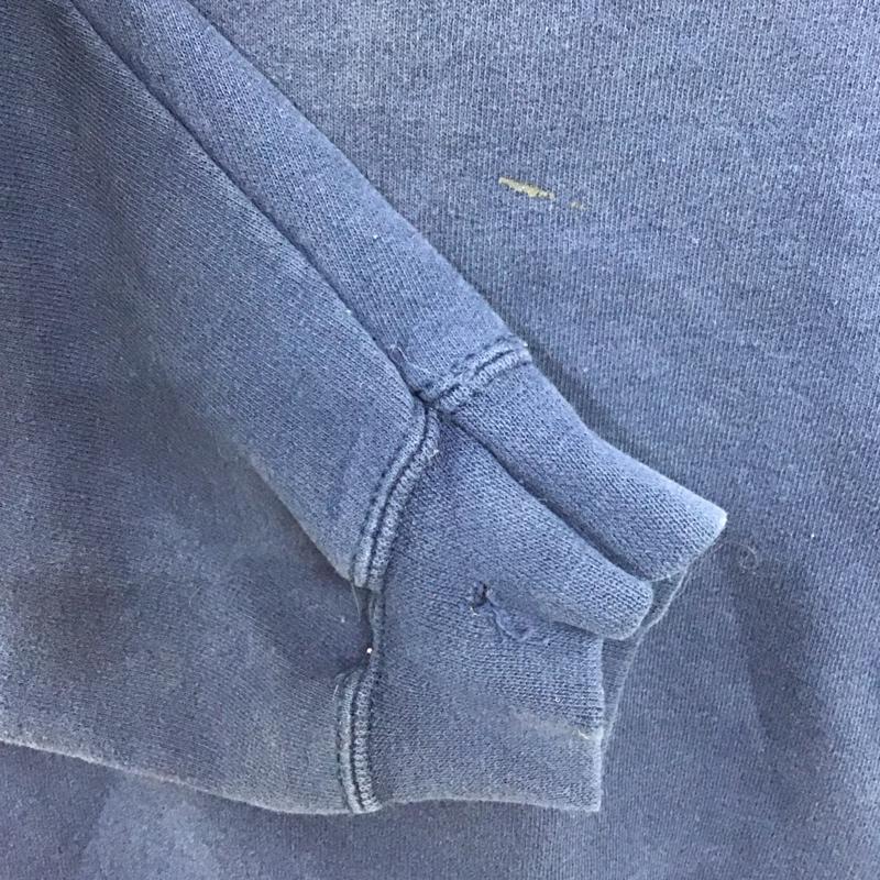 ヘインズ HANES トレーナー 長袖 長袖トレーナー スウェット クルーネック リブスウェットカットソー XL プリント 紺 / ネイビー / メンズ USED 古着 中古 10115723