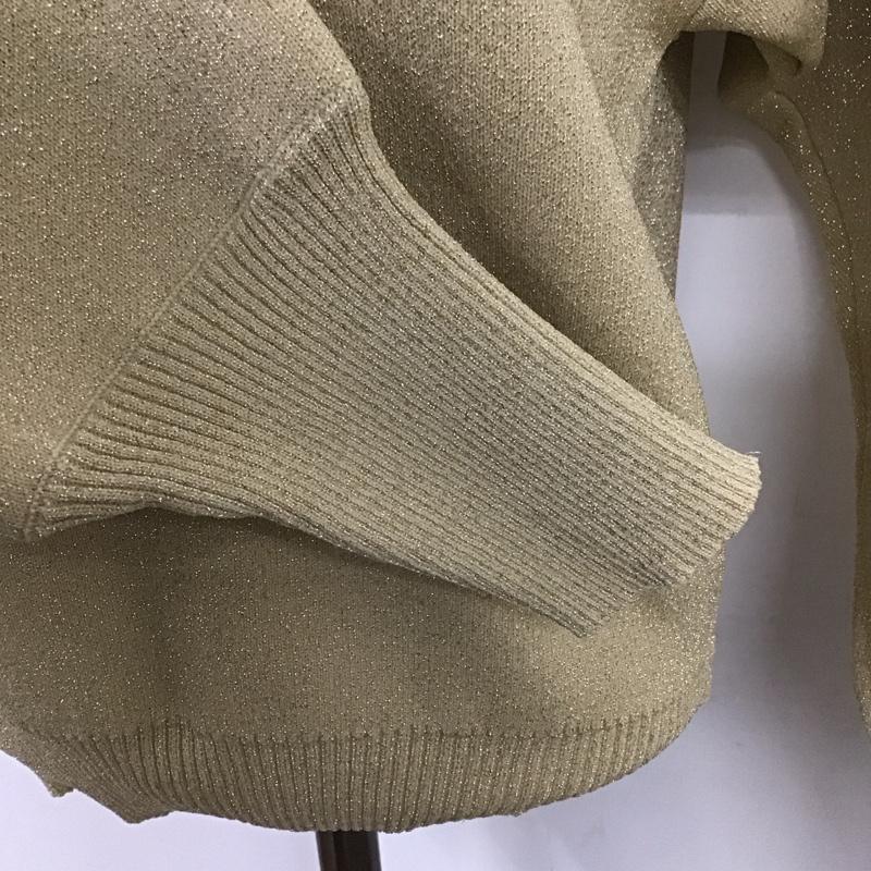 アルシーヴ archives ニット、セーター 長袖 長袖ニットカットソー クルーネック セーター M ベージュ / ベージュ / レディース USED 古着 中古 10125961