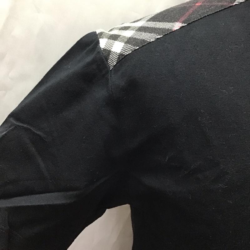バーバリーブラックレーベル BURBERRY BLACK LABEL Tシャツ 半袖 半袖カットソー プリントTシャツ Vネックカットソー 2 ロゴ、文字 黒 / ブラック /  メンズ USED 古着 中古 10111329