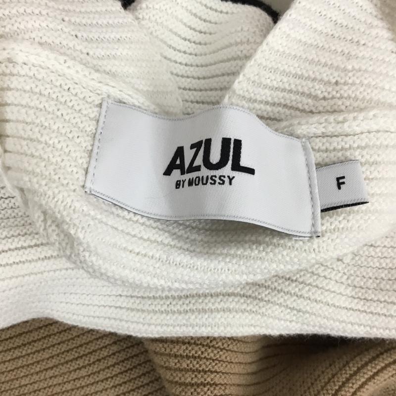 アズールバイマウジー AZUL BY MOUSSY ニット、セーター 半袖 250EAB70-128F ルーズパネルニットトップス 半袖カットソー ノースリーブカットソー FREE 無地 白 / ホワイト / X 黒 / ブラック / X 茶 / ブラウン / レディース USED 古着 中古 10109999