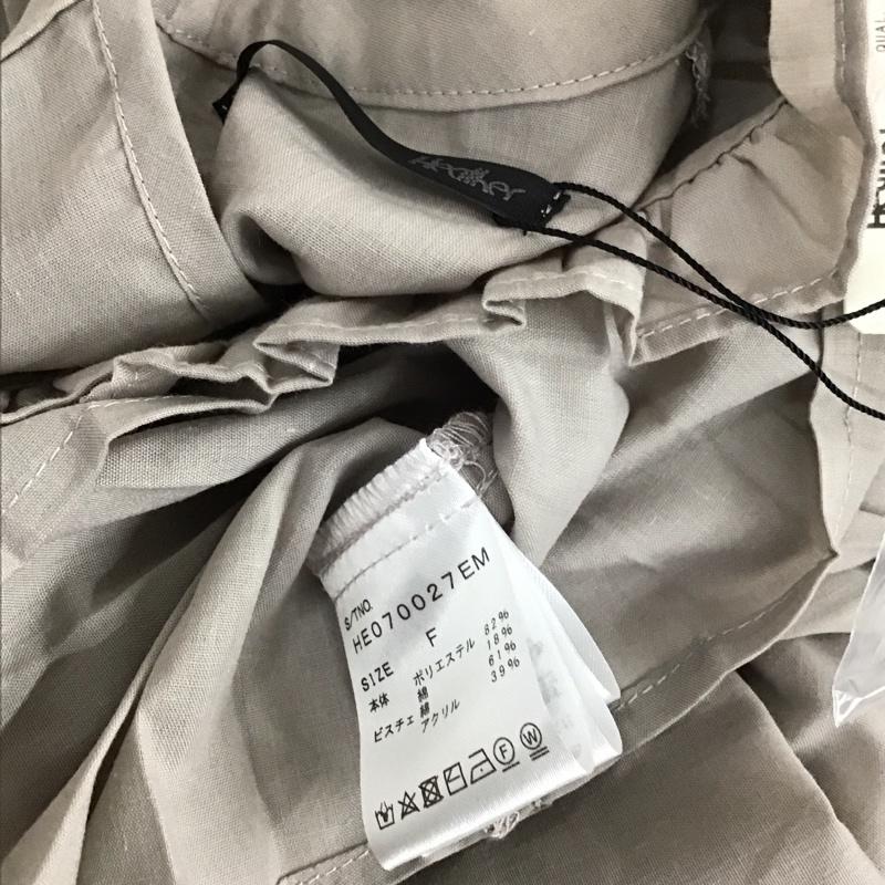 ヘザー Heather ワンピース ミニスカート HE070027EM あいねねコラボ 長袖 FREE 無地 グレージュ / グレージュ / レディース USED 古着 中古 10109727
