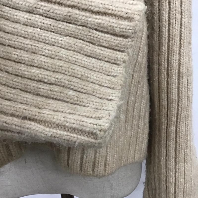 ザラ ZARA ニット、セーター 長袖 長袖ニットカットソー ニット セーター Vネックニット M 無地 ベージュ / ベージュ / レディース USED 古着 中古 10123726