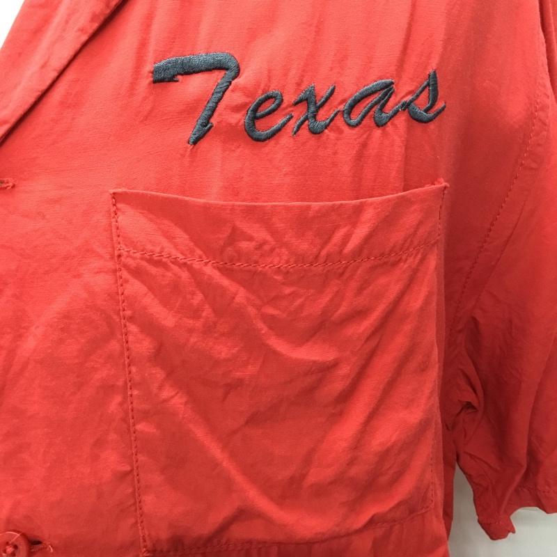 古着 USED シャツ、ブラウス 半袖 半袖シャツ カラーシャツ 半袖カットソー アロハシャツ ボーリングシャツ L ロゴ、文字 赤 / レッド /  メンズ USED 古着 中古 10108722
