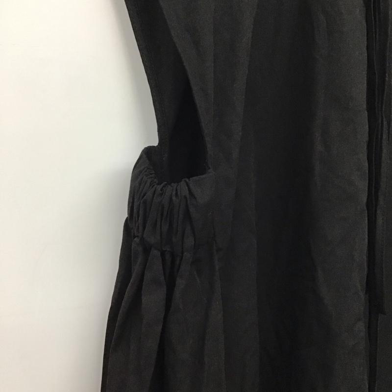 ザラ ZARA ワンピース ロングスカート 3666 154 800 ノースリーブ シャツワンピース XL 無地 黒 / ブラック / レディース USED 古着 中古 10138641