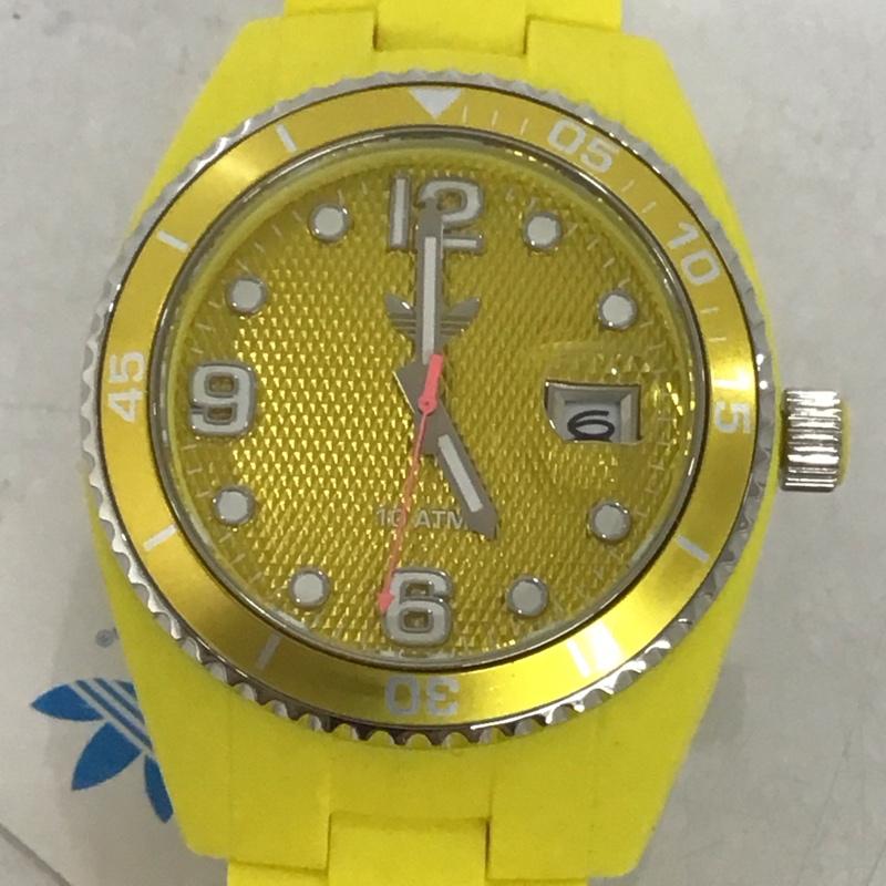 アディダス adidas 腕時計 アナログ(クォーツ式) ADH6179 ワンポイント 黄 / イエロー / メンズ USED 古着 中古 10135227