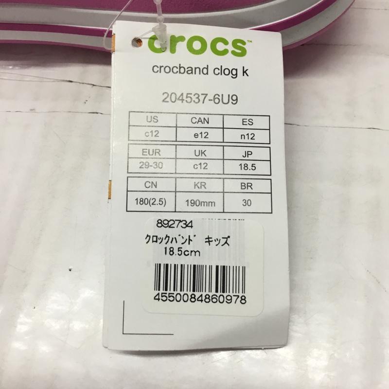 クロックス crocs シューズ シューズ crocbamd clog k 18.5cm 18.5cm 無地 桃 / ピンク / ガールズ USED 古着 中古 10122297