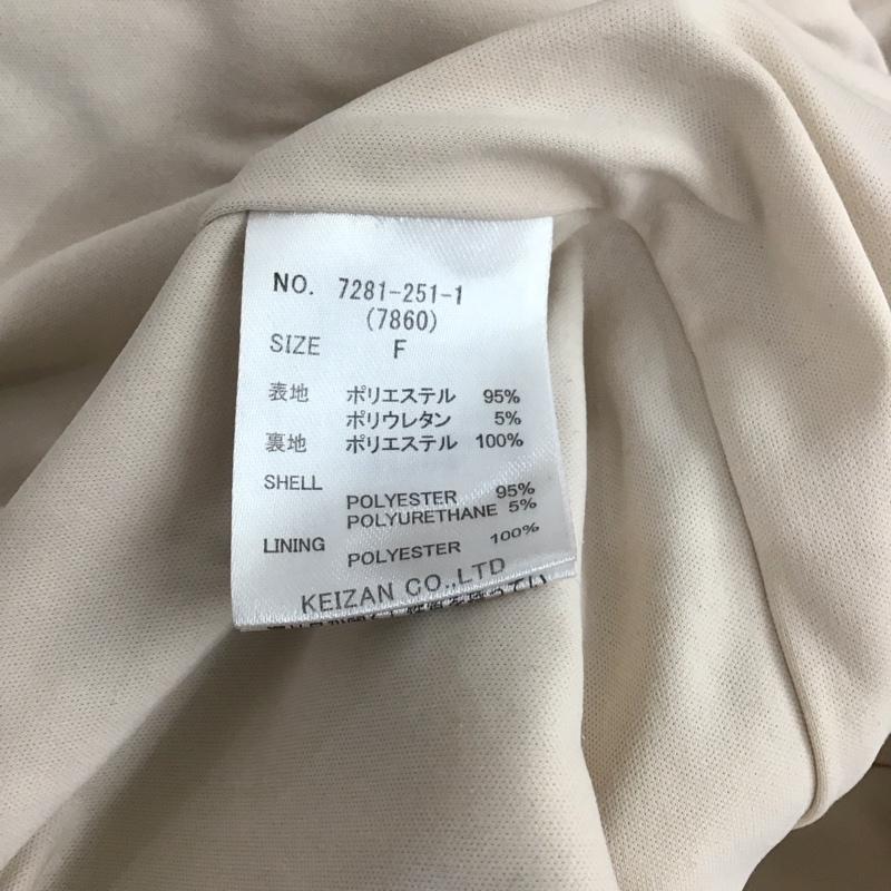 ロイヤルパーティー ROYAL PARTY ワンピース ひざ丈スカート 7281-251-1 Vネック FREE 無地 ベージュ / ベージュ / レディース USED 古着 中古 10107974