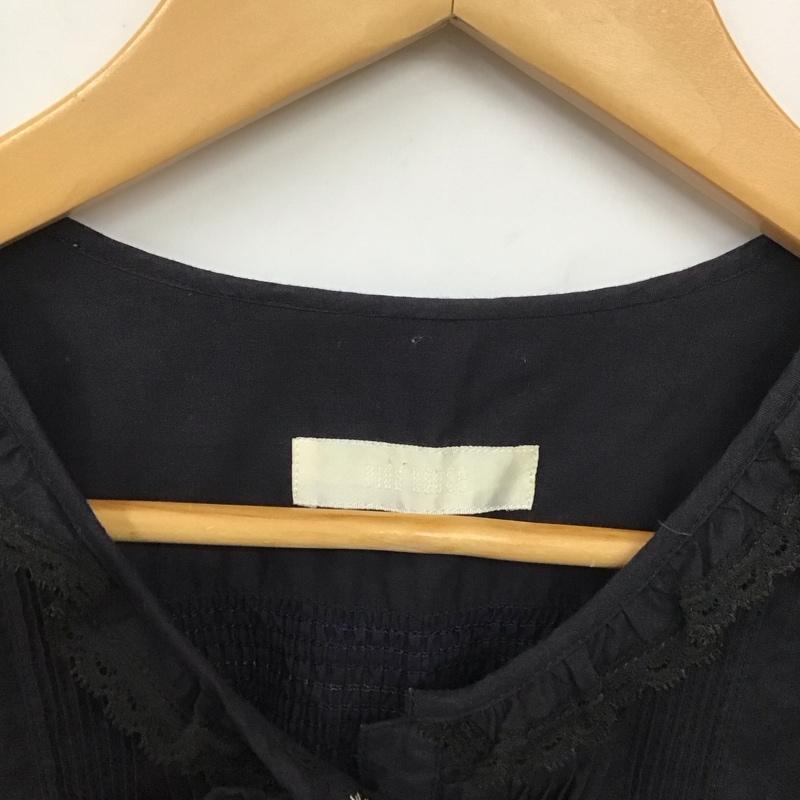 ピンクハウス PINK HOUSE シャツ、ブラウス 長袖 P0114FB17 タックリボンブラウス 無地 黒 / ブラック / レディース USED 古着 中古 10131783