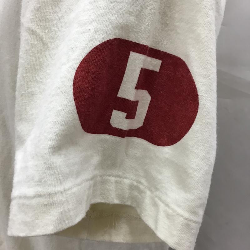 ウエアハウス WAREHOUSE Tシャツ 半袖 半袖カットソー プリントTシャツ クルーネックカットソー S ロゴ、文字 ベージュ / ベージュ /  メンズ USED 古着 中古 10108973