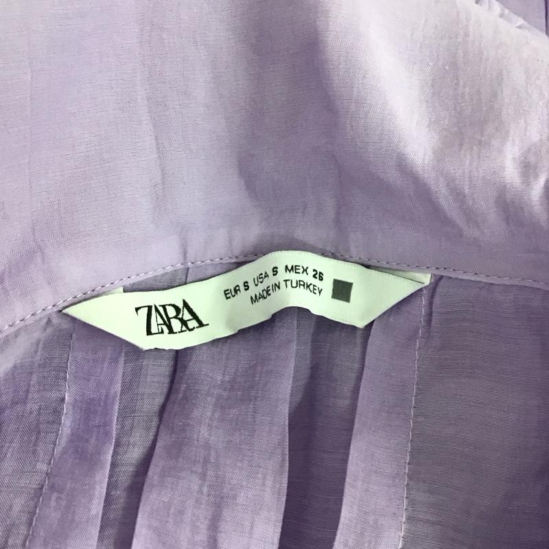 ザラ ZARA シャツ、ブラウス 長袖 S 無地 紫 / パープル / レディース USED 古着 中古 10111604