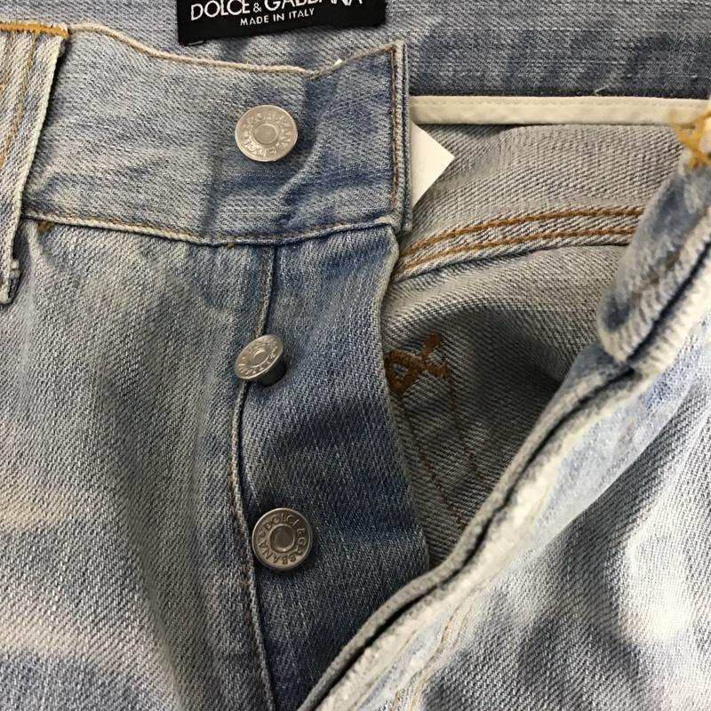 ドルチェアンドガッバーナ DOLCE&GABBANA パンツ デニム、ジーンズ ミッキー ディズニー 44 無地 水色 / ライトブルー /  メンズ USED 古着 中古 10121897
