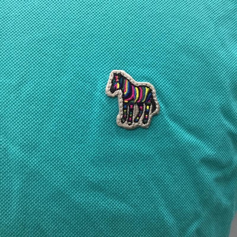 ポールスミス Paul Smith ポロシャツ 半袖 半袖ポロシャツ カジュアルシャツ カラーシャツ L ロゴ、文字 青 / ブルー / メンズ USED 古着 中古 10106579
