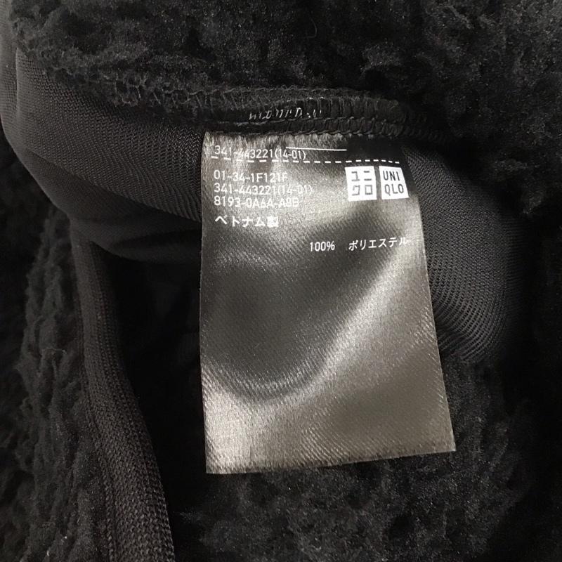 ユニクロ UNIQLO トレーナー 長袖 341-443221 フリースオーバーサイズプルオーバー XL 無地 黒 / ブラック / メンズ USED 古着 中古 10134631