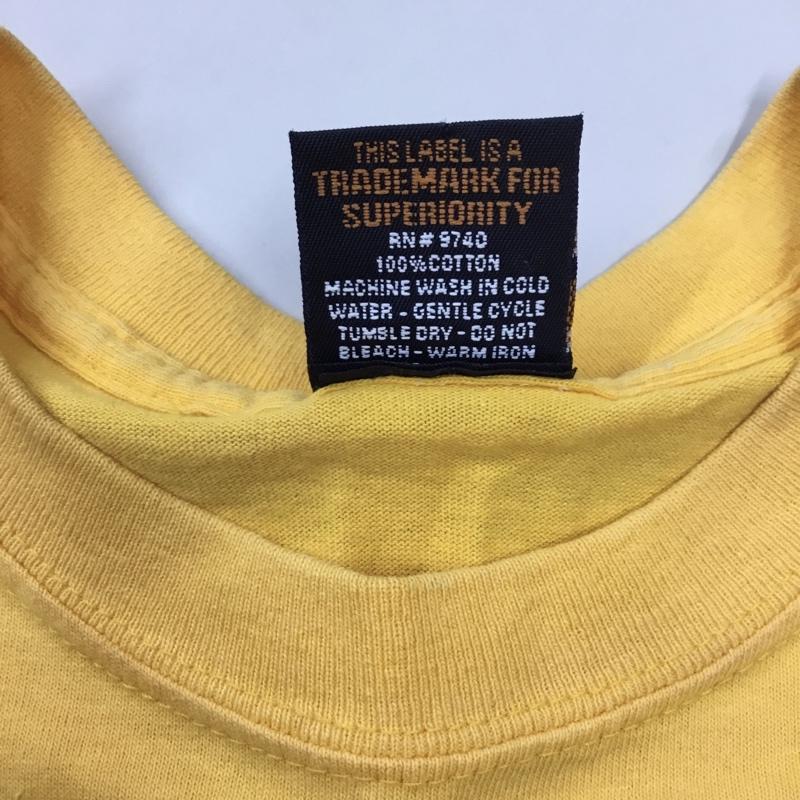 古着 USED Tシャツ 半袖 半袖カットソー プリントTシャツ クルーネックカットソー M ロゴ、文字 黄 / イエロー / メンズ USED 古着 中古 10115629
