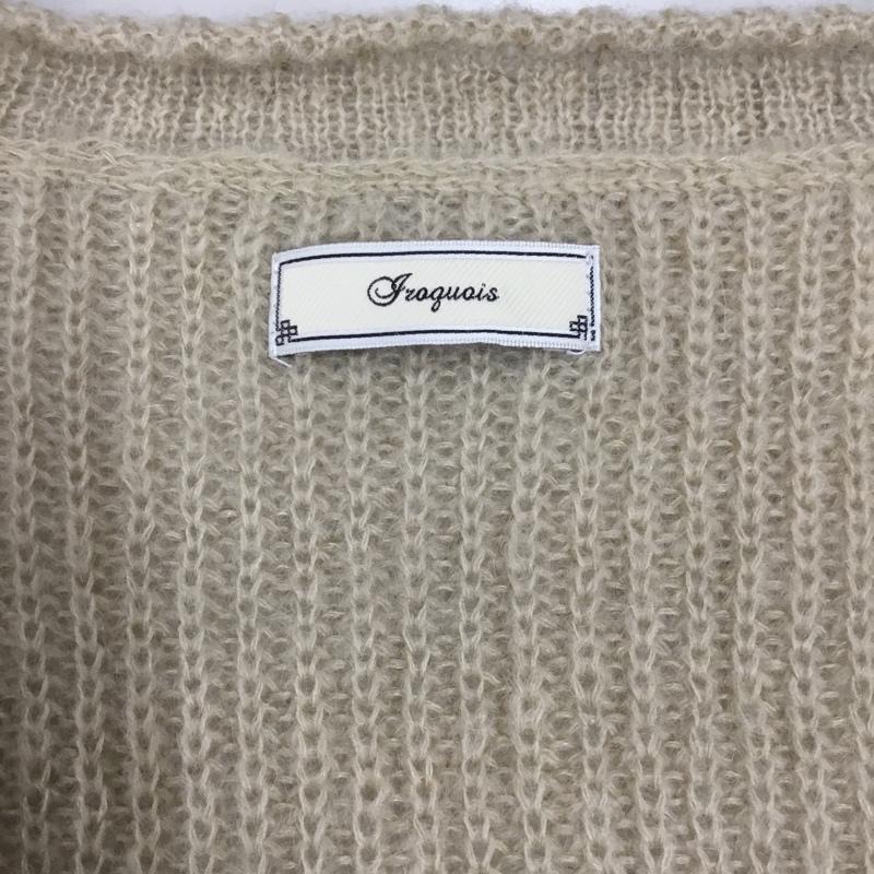 イロコイ Iroquois ニット、セーター 長袖 1 無地 ベージュ / ベージュ / メンズ USED 古着 中古 10114309