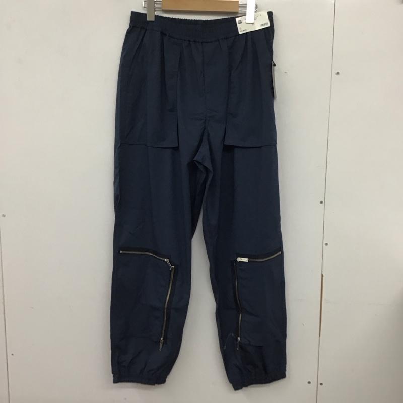 ジーユー GU パンツ ワークパンツ、ペインターパンツ 321-333494 ボトム ワイドパンツ カジュアルパンツ L 無地 紺 / ネイビー / メンズ USED 古着 中古 10133166