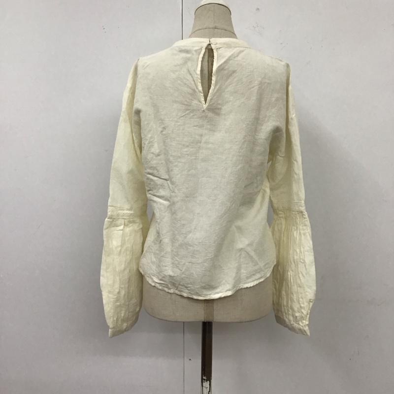 ザラ ZARA カットソー 長袖 長袖カットソー スタンドネックカットソー ロングスリーブカットソー 長袖シャツ M 花柄 アイボリー / アイボリー / レディース USED 古着 中古 10117857