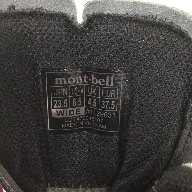 モンベル mont-bell アウトドアシューズ アウトドアシューズ 1129631 アルパインクルーザー800 ワイド トレッキングブーツ 23.5cm 23.5cm ロゴ、文字 黒 / ブラック / X 灰 / グレー / レディース USED 古着 中古 10124608