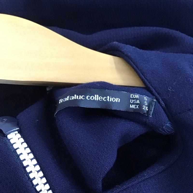 ザラ ZARA ワンピース ひざ丈スカート 7642 023 401 半袖 S 無地 紺 / ネイビー / レディース USED 古着 中古 10139152
