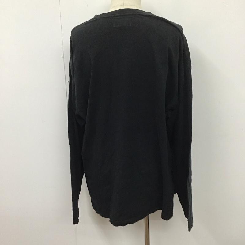 グラム glamb カットソー 長袖 長袖カットソー クルーネックカットソー 長袖Tシャツ ロングスリーブカットソー 4 ロゴ、文字 黒 / ブラック /  メンズ USED 古着 中古 10111098