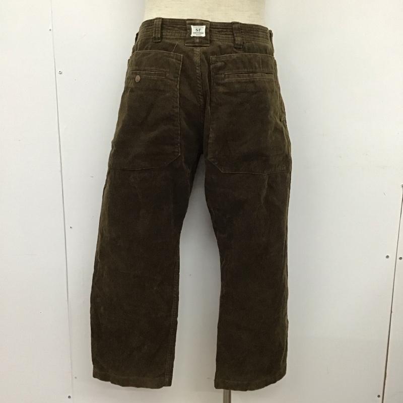 ササフラス SASSAFRAS パンツ デニム、ジーンズ コーデュロイパンツ ワイドパンツ ストレートパンツ カジュアルパンツ S 無地 茶 / ブラウン /  メンズ USED 古着 中古 10124843