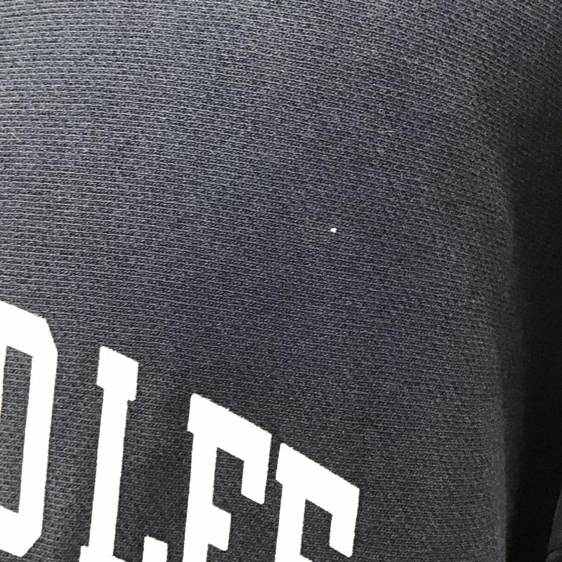 チャンピオン Champion トレーナー 長袖 長袖トレーナー スウェット クルーネック リブスウェットカットソー 古着 XXL ロゴ、文字 紺 / ネイビー / メンズ USED 古着 中古 10114380