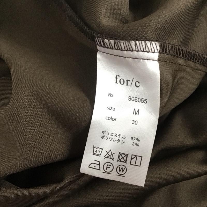 フォーシー for/c ワンピース ロングスカート ロングワンピース ノースリーブワンピース フレアスカート M 無地 茶 / ブラウン / レディース USED 古着 中古 10110089