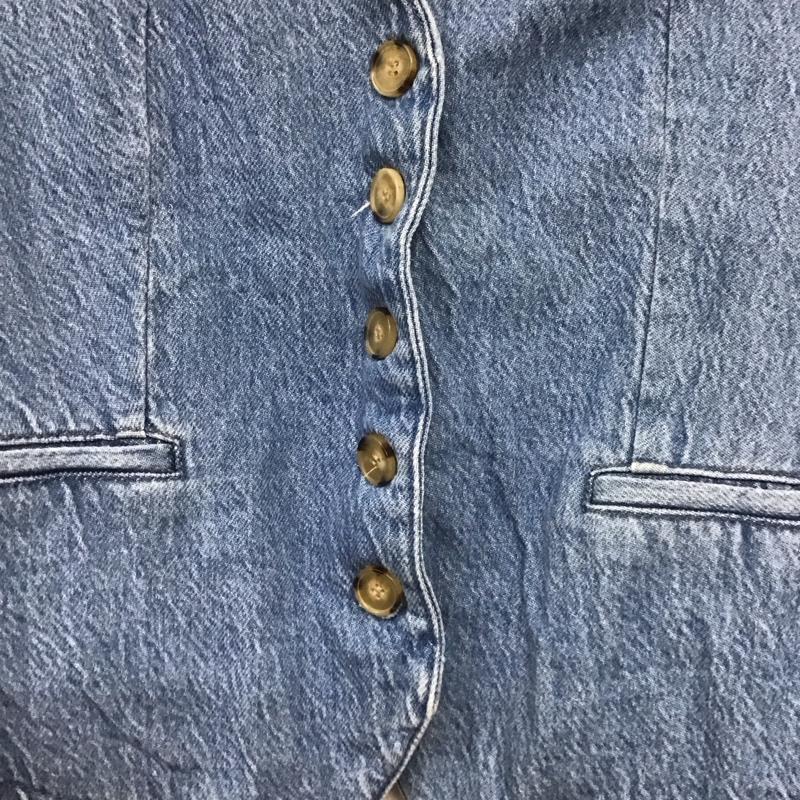 ザラ ZARA ベスト ベスト デニム 8519 917 405 XS 無地 青 / ブルー / レディース USED 古着 中古 10139265