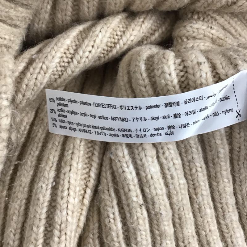 ザラ ZARA ニット、セーター 長袖 長袖ニットカットソー ニット セーター Vネックニット M 無地 ベージュ / ベージュ / レディース USED 古着 中古 10123726
