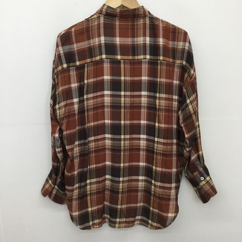 イエナ IENA シャツ、ブラウス 長袖 FREE チェック 茶 / ブラウン / レディース USED 古着 中古 10129981