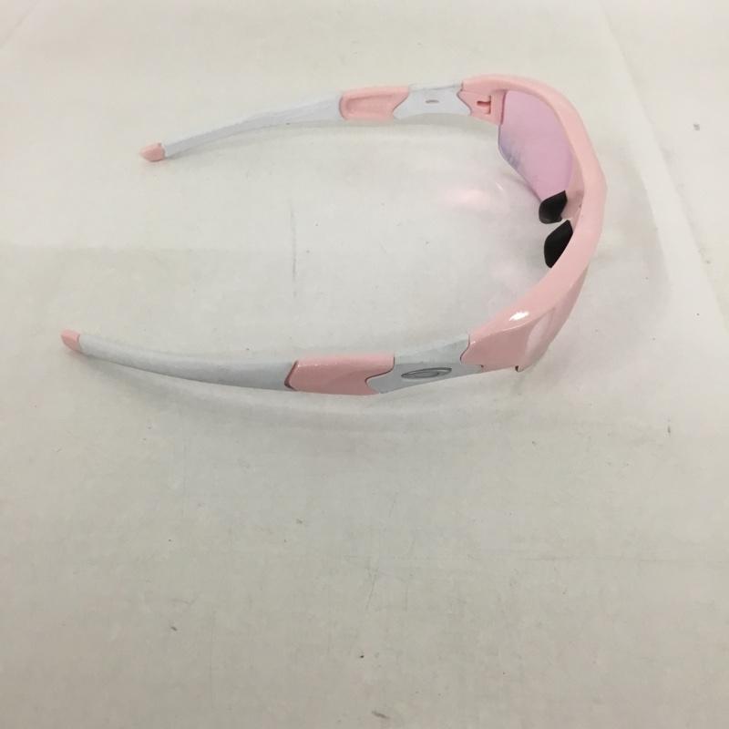 オークリー OAKLEY めがね・サングラス サングラス 03-886J FLAK JACKET スポーツサングラス ミラーレンズ 箱有 ロゴ、文字 桃 / ピンク / X 白 / ホワイト / メンズ USED 古着 中古 10129387