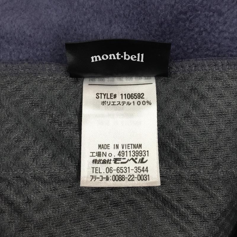 モンベル mont-bell ジャケット、上着 ジャケット、ブレザー 1106592 クリマプラス100ジャケット フリース L ロゴ、文字 紺 / ネイビー / レディース USED 古着 中古 10107331