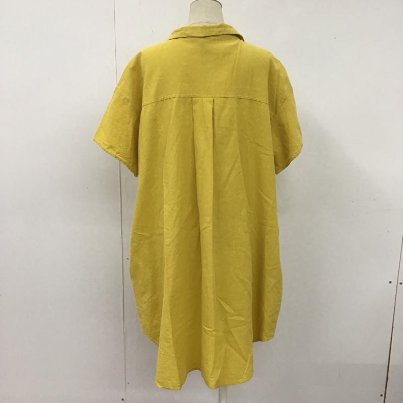サマンサモスモス Samansa Mos2 チュニック 半袖 1708305 シャツワンピース FREE 無地 マスタード / マスタード / レディース USED 古着 中古 10109059