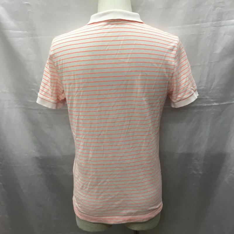 ラコステ LACOSTE ポロシャツ 半袖 半袖ポロシャツ カラーシャツ 半袖カットソー 4 ボーダー柄 白 / ホワイト / メンズ USED 古着 中古 10122889