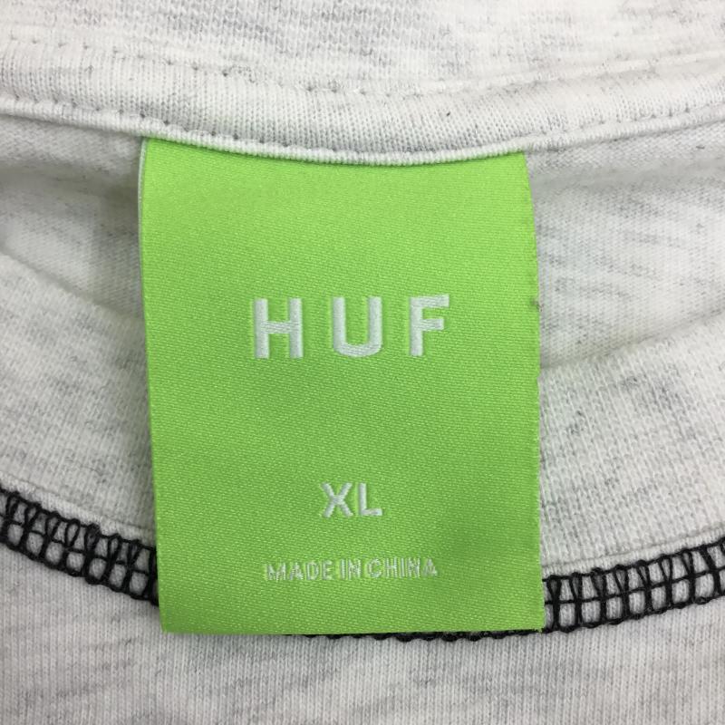 ハフ HUF Tシャツ 半袖 XL ロゴ、文字 灰 / グレー / メンズ USED 古着 中古 10139093