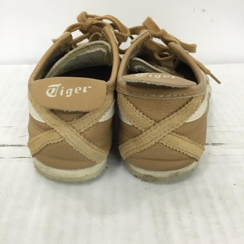 オニツカタイガー ONITSUKA TIGER スニーカー スニーカー 1183A201 MEXICO 66 レザー 23.5cm 23.5cm ロゴ、文字 ベージュ / ベージュ / レディース USED 古着 中古 10124214