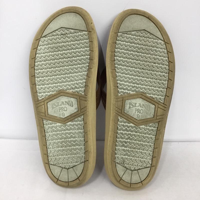 アイランドスリッパ ISLAND SLIPPER サンダル サンダル トングサンダル スエード ロゴ、文字 茶 / ブラウン / メンズ USED 古着 中古 10129095