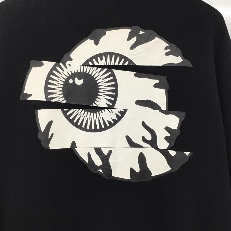 ミシカ MISHKA トレーナー 長袖 長袖ジャケット スウェットジャケット 前ボタン M ロゴ、文字 黒 / ブラック / メンズ USED 古着 中古 10133997