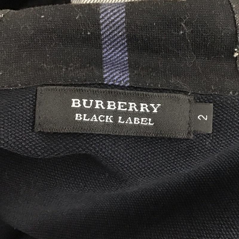 バーバリーブラックレーベル BURBERRY BLACK LABEL パーカー 長袖 ジップアップパーカー 長袖パーカー フード付きパーカー 2 ロゴ、文字 黒 / ブラック /  メンズ USED 古着 中古 10124550