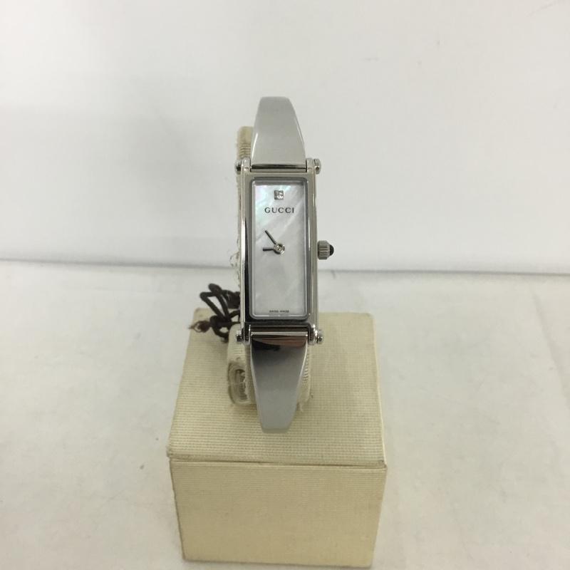 グッチ GUCCI 腕時計 アナログ(クォーツ式) 1500L ロゴ、文字 銀 / シルバー / レディース USED 古着 中古 10134869