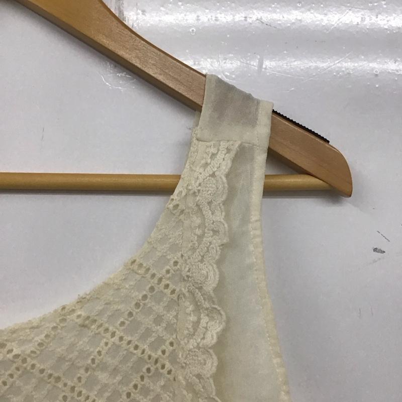 ザラ ZARA タンクトップ タンクトップ 6189 021 712 ノースリーブ L レース柄 アイボリー / アイボリー / レディース USED 古着 中古 10133729