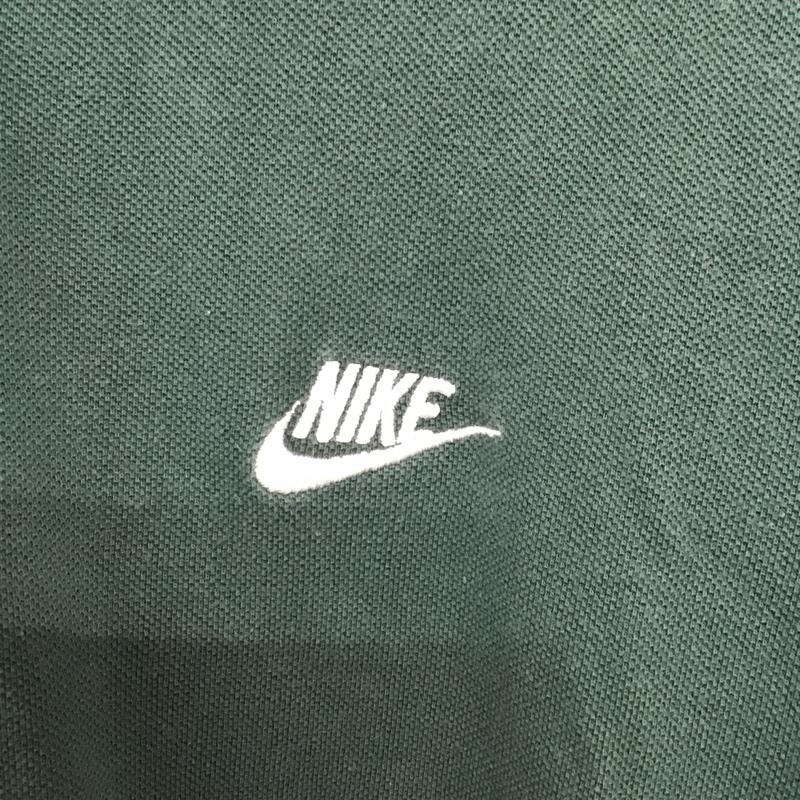 ナイキ NIKE ポロシャツ 半袖 L ロゴ、文字 緑 / グリーン / メンズ USED 古着 中古 10138192