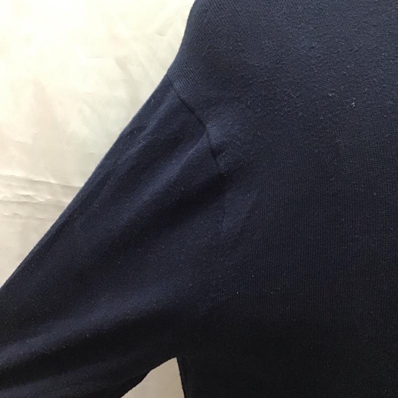 ポロラルフローレン POLO RALPH LAUREN ニット、セーター 長袖 コットン クルーネック L ワンポイント 紺 / ネイビー / メンズ USED 古着 中古 10112394