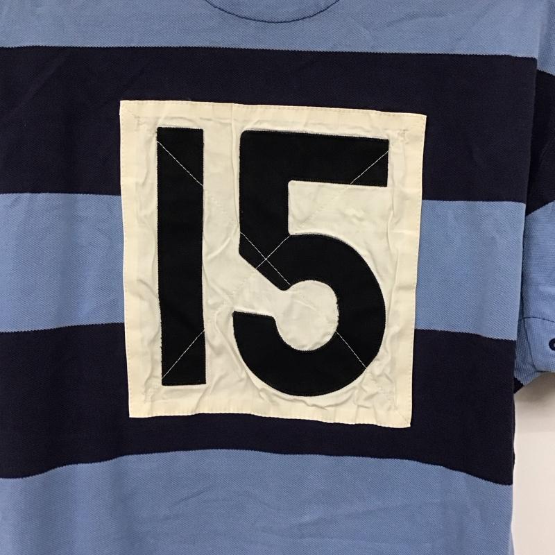ポロバイラルフローレン Polo by RALPH LAUREN ポロシャツ 半袖 半袖ポロシャツ カラーシャツ 半袖カットソー L ボーダー柄 青 / ブルー / X 水色 / ライトブルー / メンズ USED 古着 中古 10134944