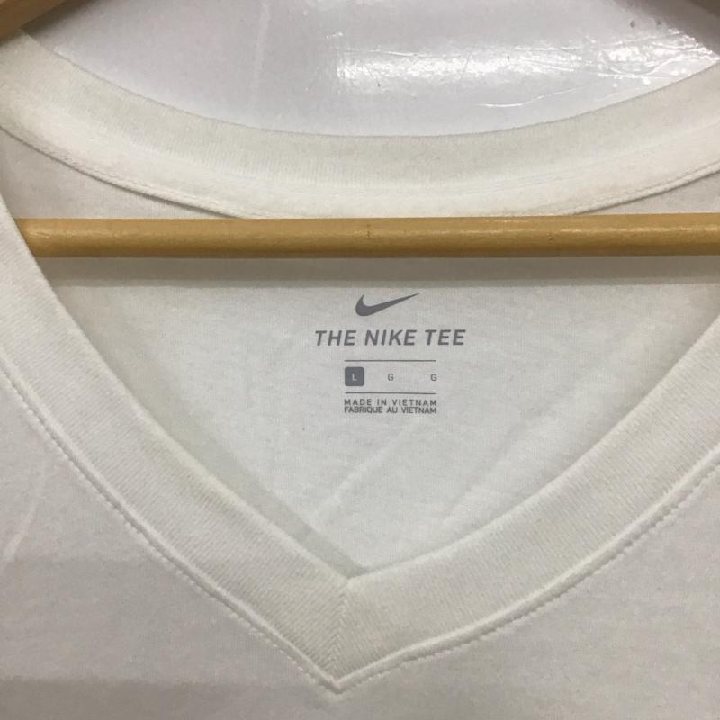 ナイキ NIKE Tシャツ 半袖 AR5370-100 Vネック スポーツウェア タグ付き L ロゴ、文字 白 / ホワイト / レディース USED 古着 中古 10135569