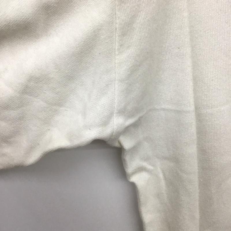 ザラ ZARA カットソー 長袖 長袖カットソー プリントカットソー クルーネック L プリント 白 / ホワイト / レディース USED 古着 中古 10132657