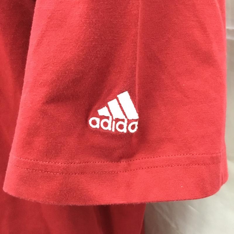 アディダス adidas Tシャツ 半袖 半袖カットソー プリントTシャツ スタンドネックカットソー 0 ロゴ、文字 えんじ / ワインレッド /  メンズ USED 古着 中古 10113291