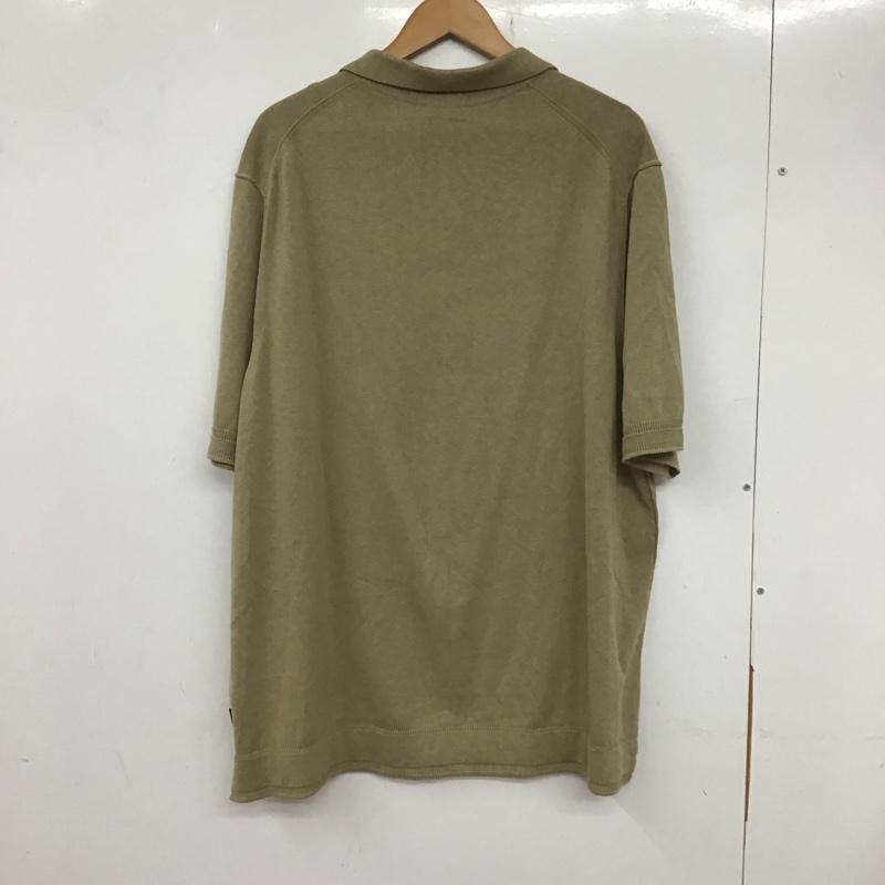ボス BOSS ポロシャツ 半袖 Anrepolo カシミア混 タグ付き XXL 無地 ベージュ / ベージュ / メンズ USED 古着 中古 10133277