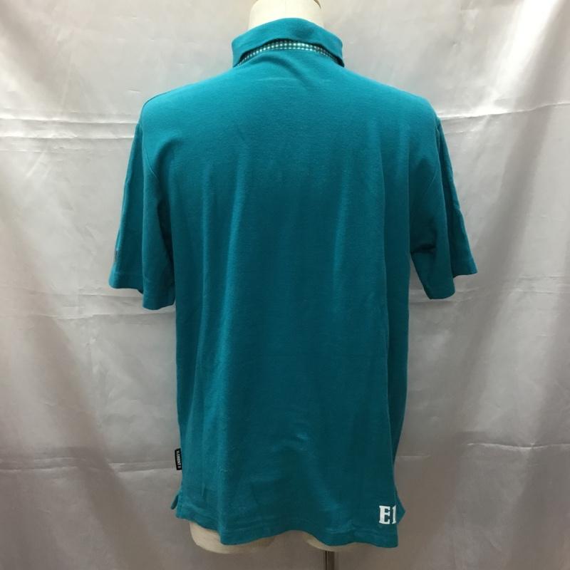 エレメント ELEMENT ポロシャツ 半袖 M 無地 X プリント 水色 / ライトブルー / メンズ USED 古着 中古 10108978
