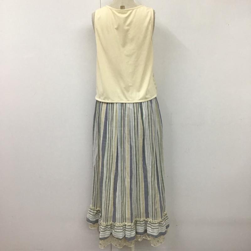 アクシーズファム axes femme ワンピース ロングスカート MB341X19 ノースリーブ レース M ストライプ マルチカラー / マルチカラー / レディース USED 古着 中古 10116765